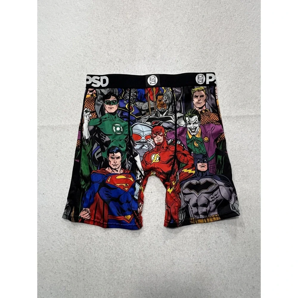 PSD Boxer Briefs Mens Medium Multicolor Justice League Batman Superman Flash